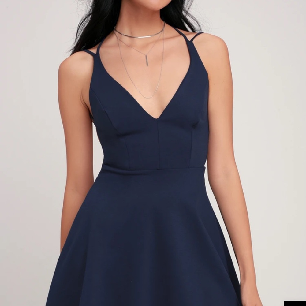 Elegant Navy Blue Dress